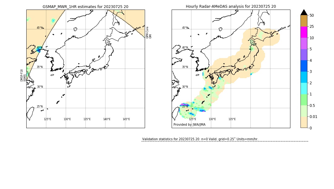 GSMaP MWR validation image. 2023/07/25 20