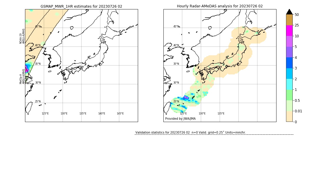 GSMaP MWR validation image. 2023/07/26 02