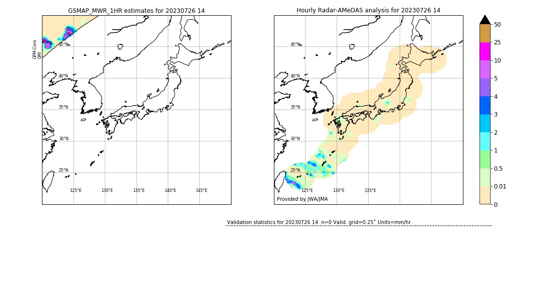 GSMaP MWR validation image. 2023/07/26 14