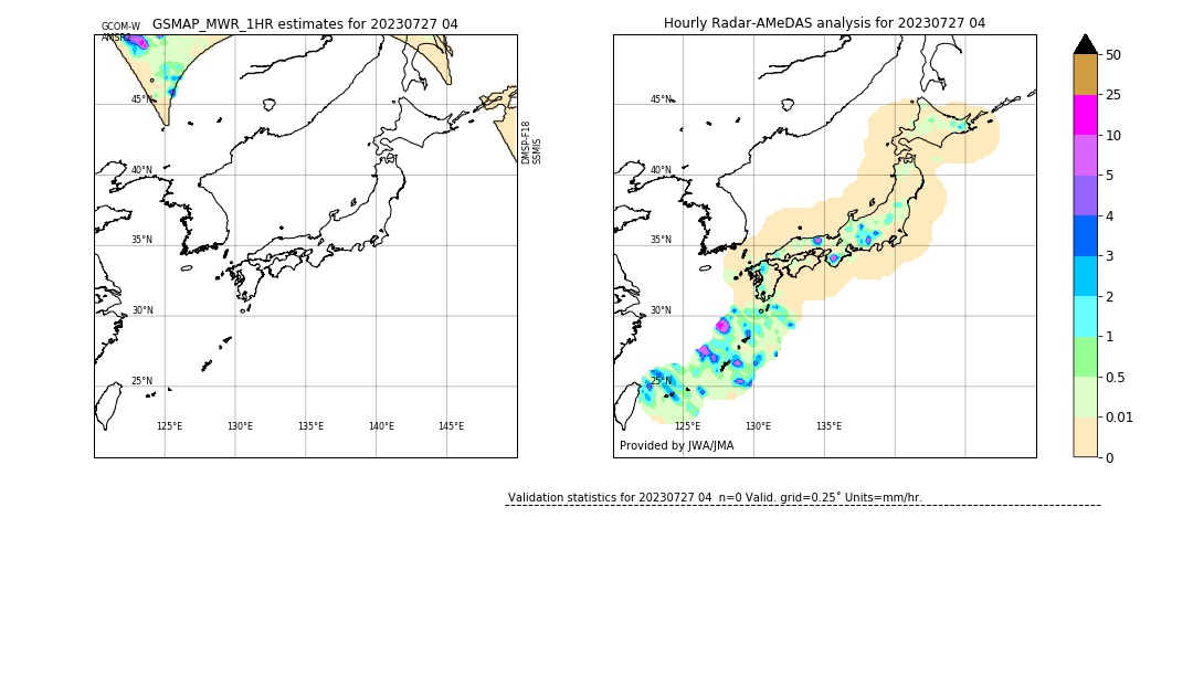 GSMaP MWR validation image. 2023/07/27 04