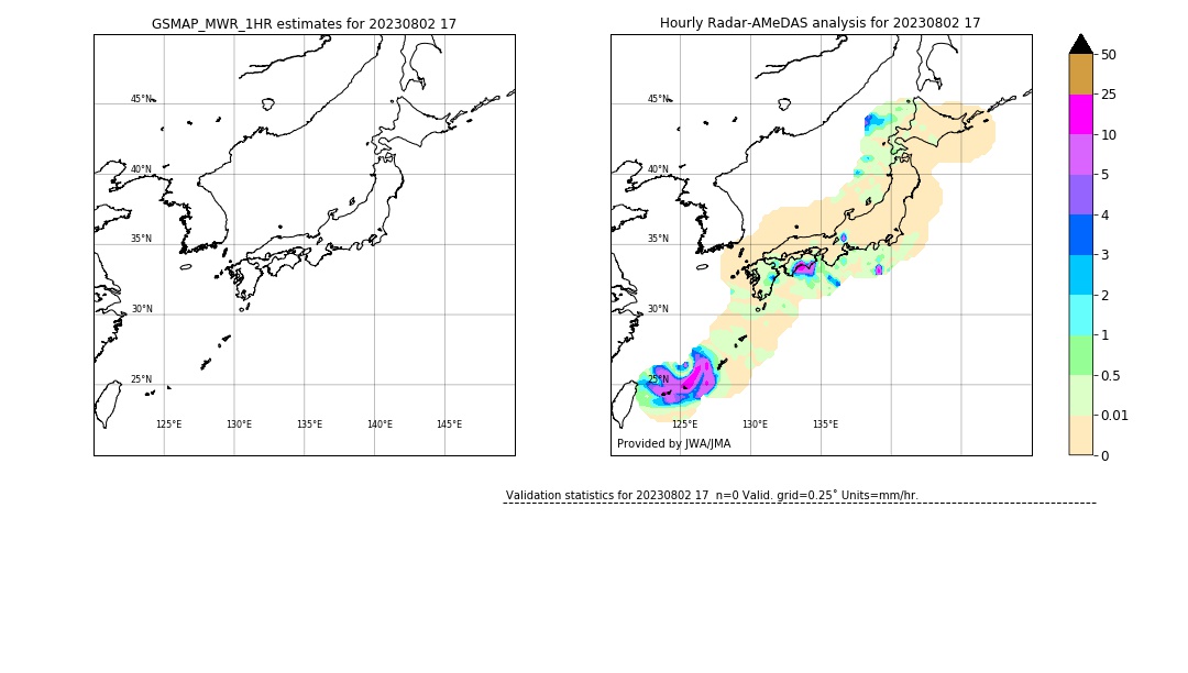 GSMaP MWR validation image. 2023/08/02 17