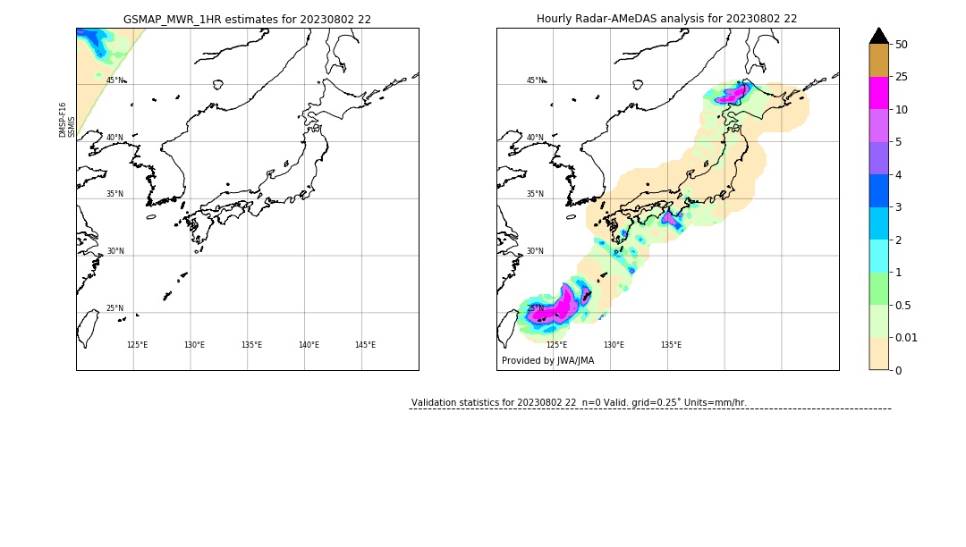 GSMaP MWR validation image. 2023/08/02 22