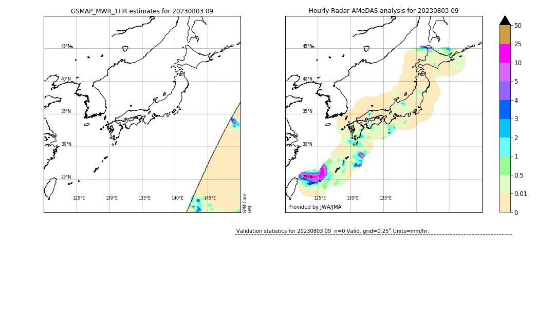 GSMaP MWR validation image. 2023/08/03 09