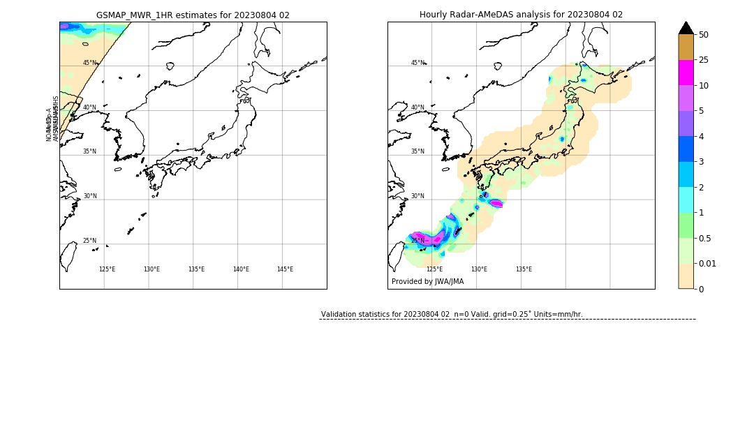 GSMaP MWR validation image. 2023/08/04 02