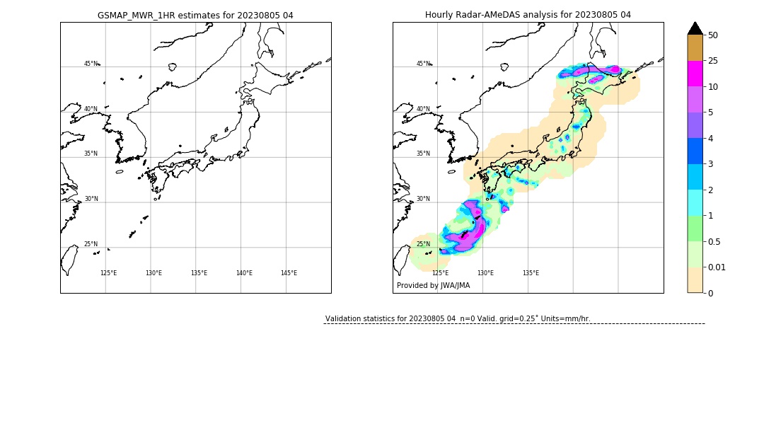 GSMaP MWR validation image. 2023/08/05 04