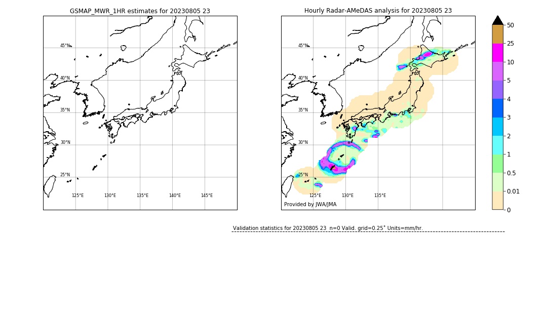 GSMaP MWR validation image. 2023/08/05 23