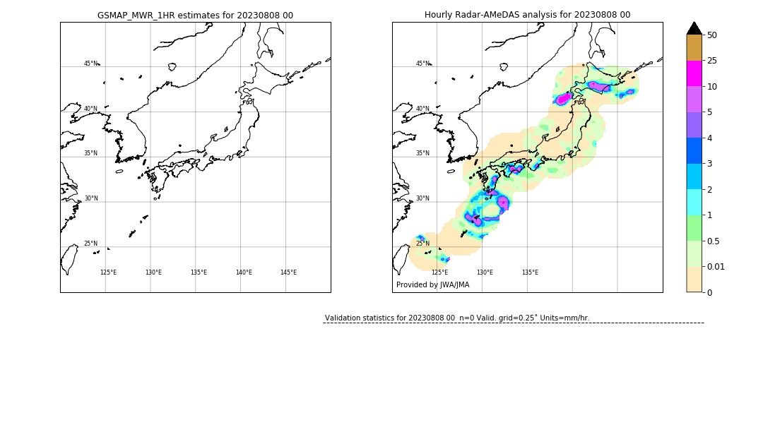 GSMaP MWR validation image. 2023/08/08 00