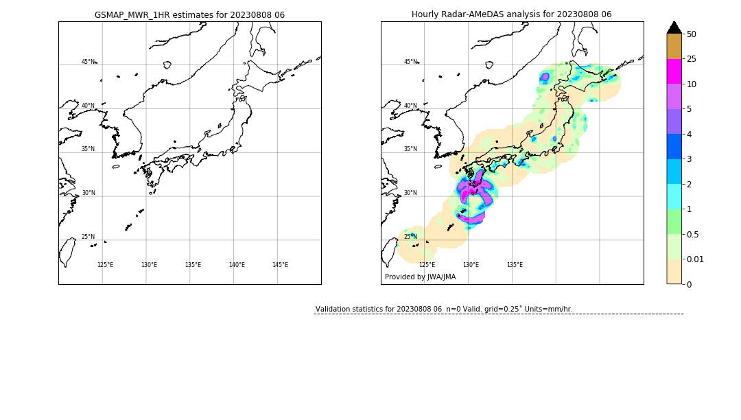 GSMaP MWR validation image. 2023/08/08 06