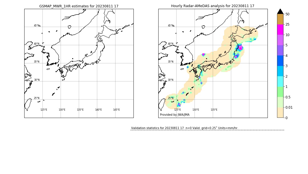 GSMaP MWR validation image. 2023/08/11 17