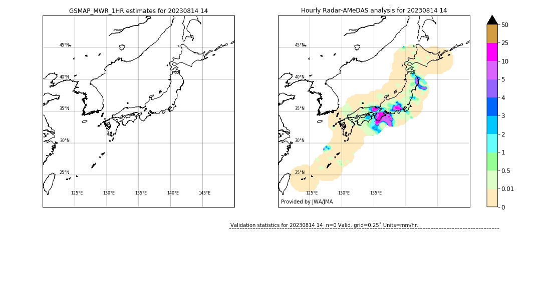 GSMaP MWR validation image. 2023/08/14 14