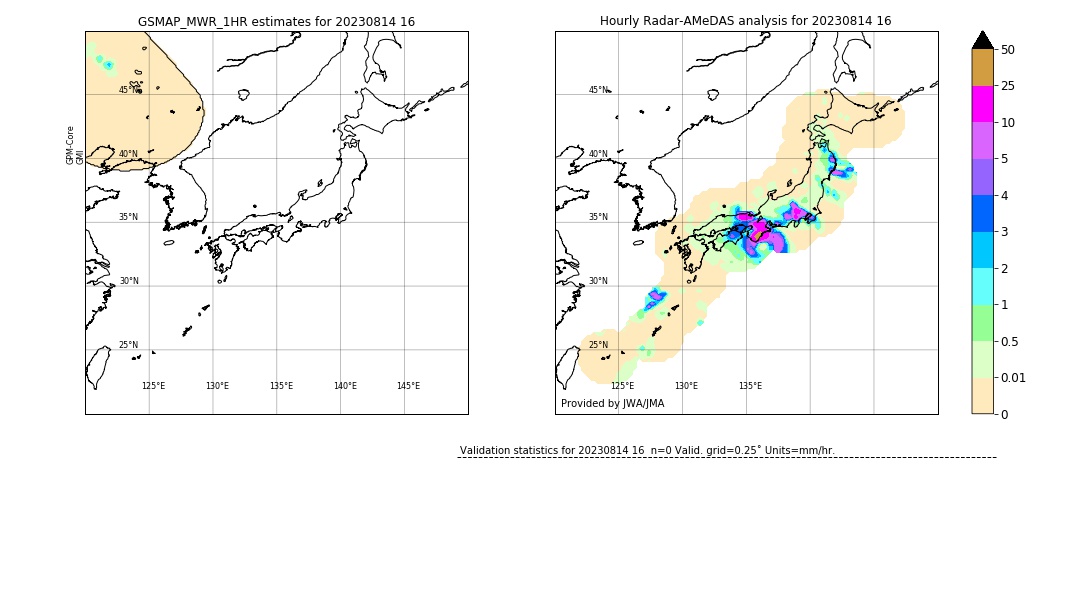 GSMaP MWR validation image. 2023/08/14 16