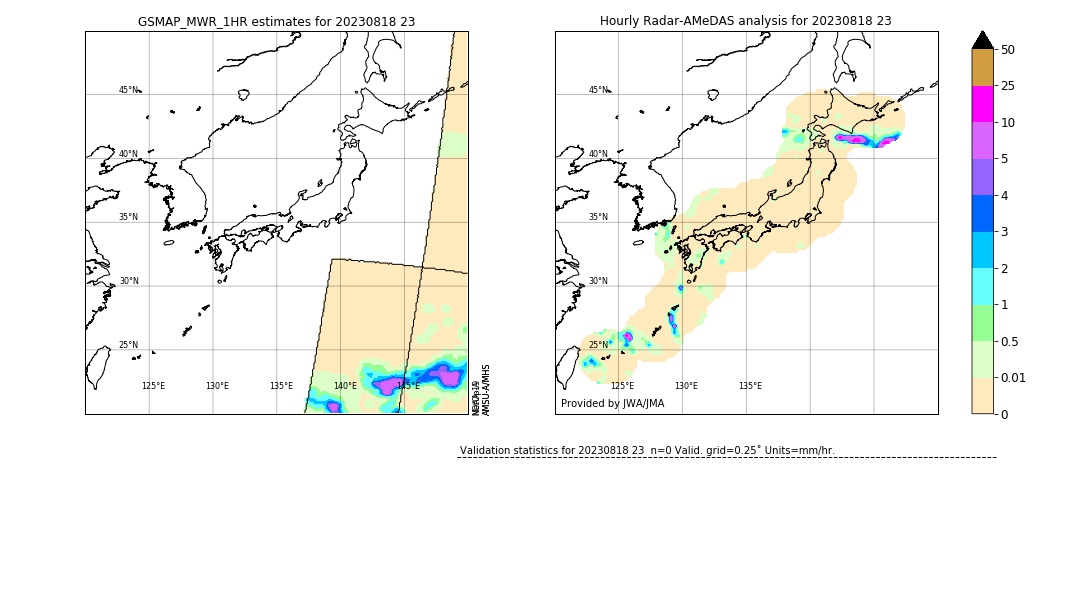 GSMaP MWR validation image. 2023/08/18 23