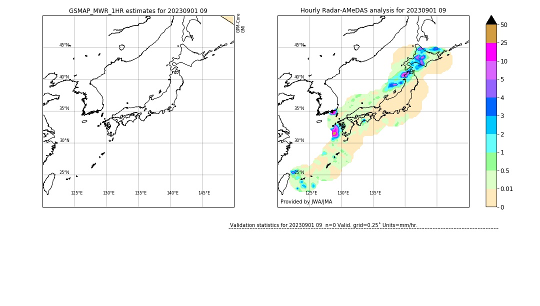 GSMaP MWR validation image. 2023/09/01 09