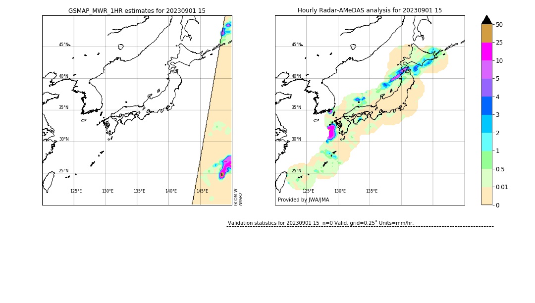 GSMaP MWR validation image. 2023/09/01 15