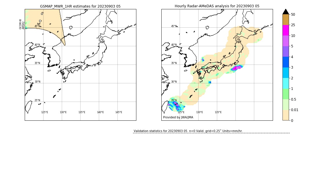 GSMaP MWR validation image. 2023/09/03 05