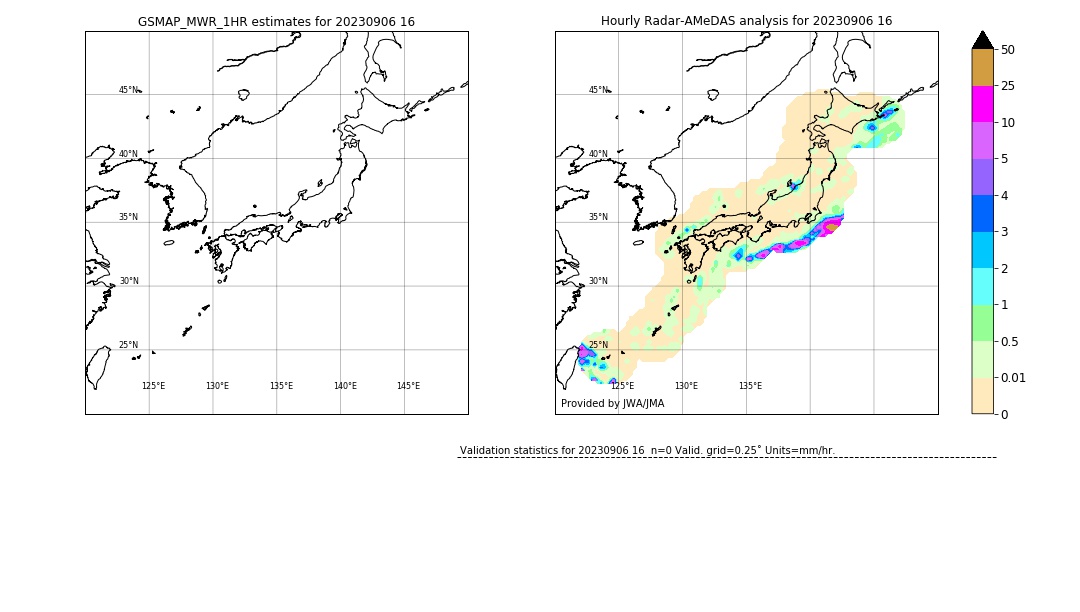 GSMaP MWR validation image. 2023/09/06 16