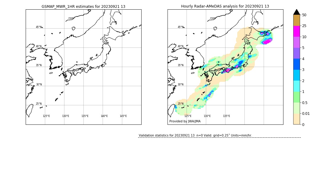 GSMaP MWR validation image. 2023/09/21 13