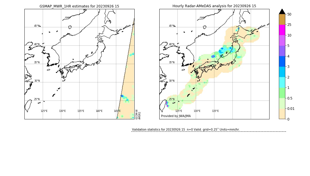 GSMaP MWR validation image. 2023/09/26 15