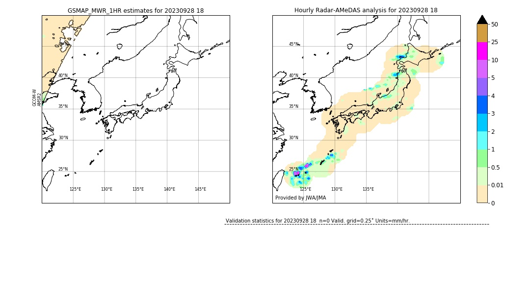 GSMaP MWR validation image. 2023/09/28 18