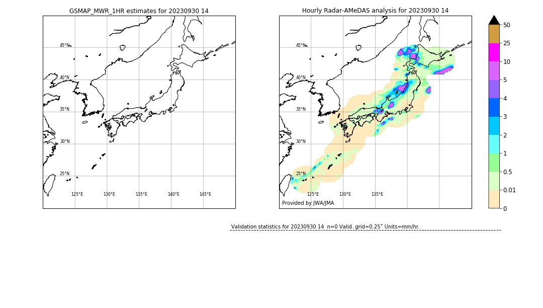 GSMaP MWR validation image. 2023/09/30 14