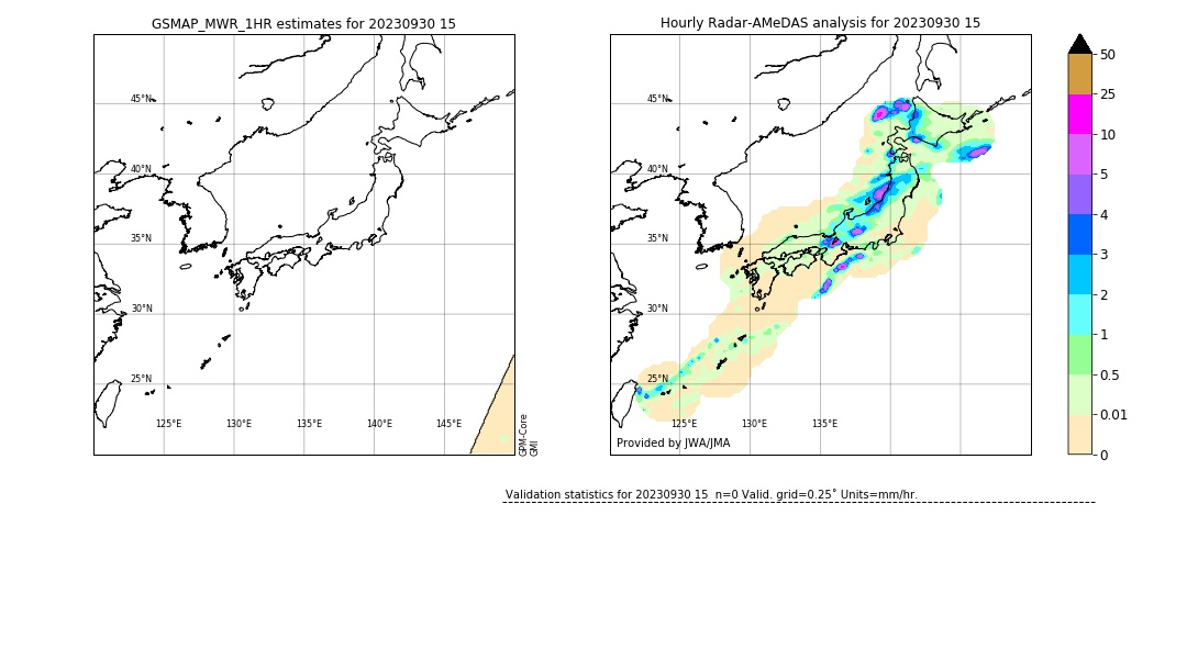 GSMaP MWR validation image. 2023/09/30 15