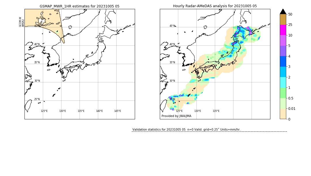 GSMaP MWR validation image. 2023/10/05 05