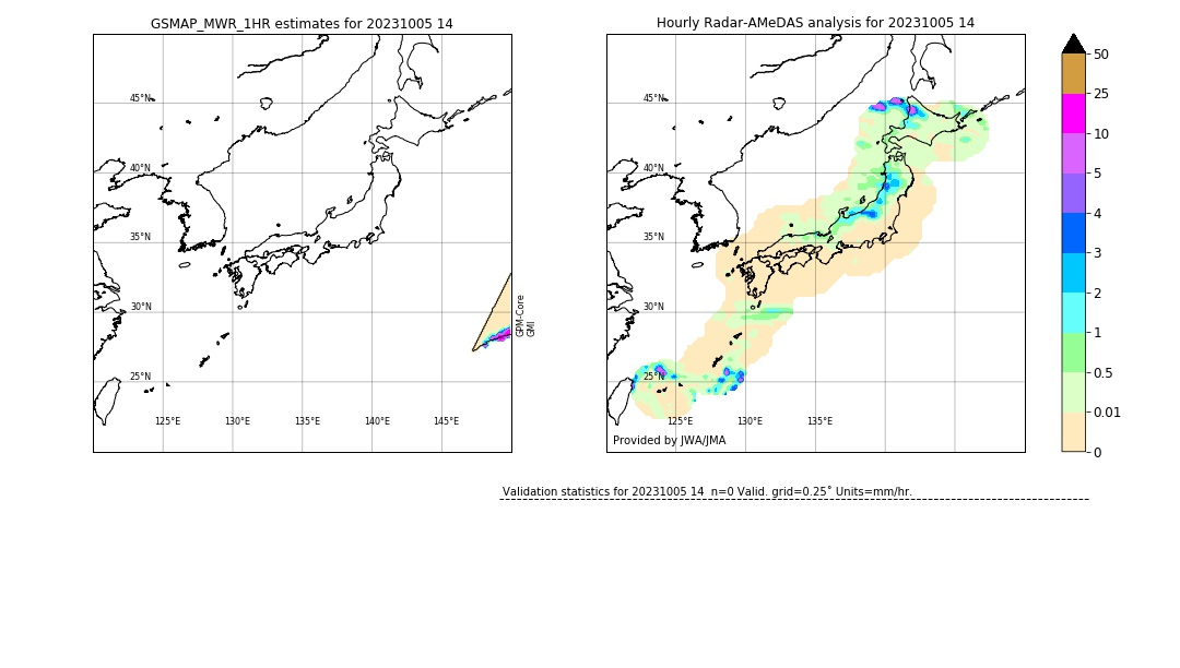 GSMaP MWR validation image. 2023/10/05 14