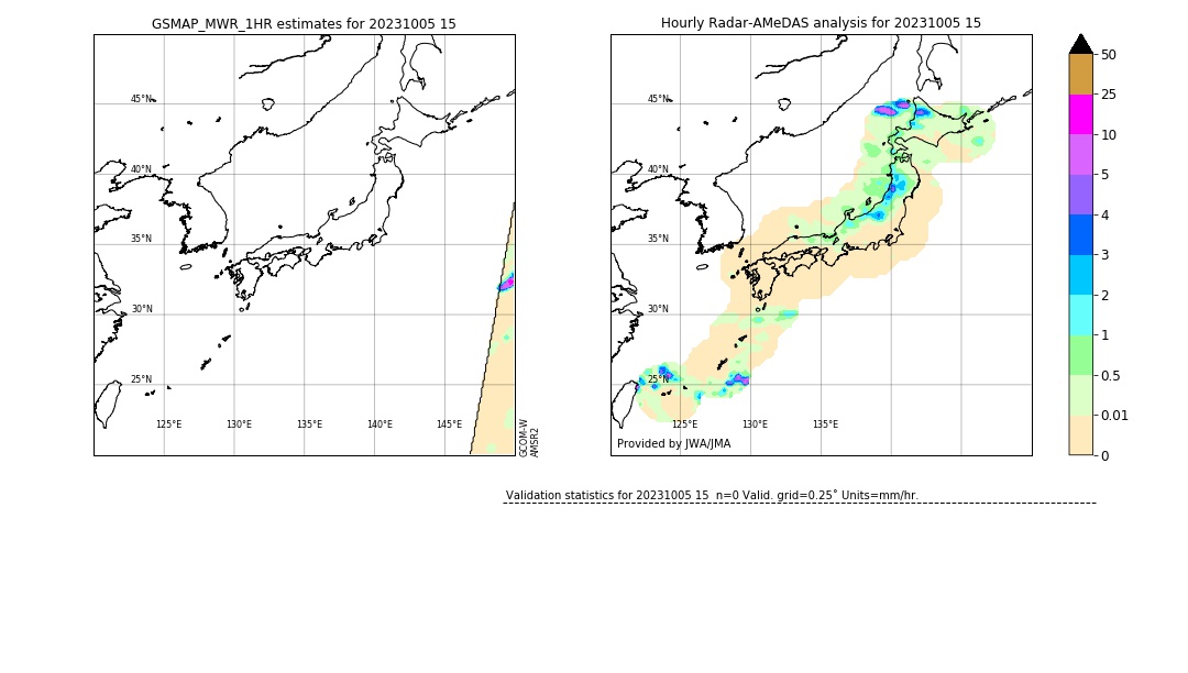 GSMaP MWR validation image. 2023/10/05 15