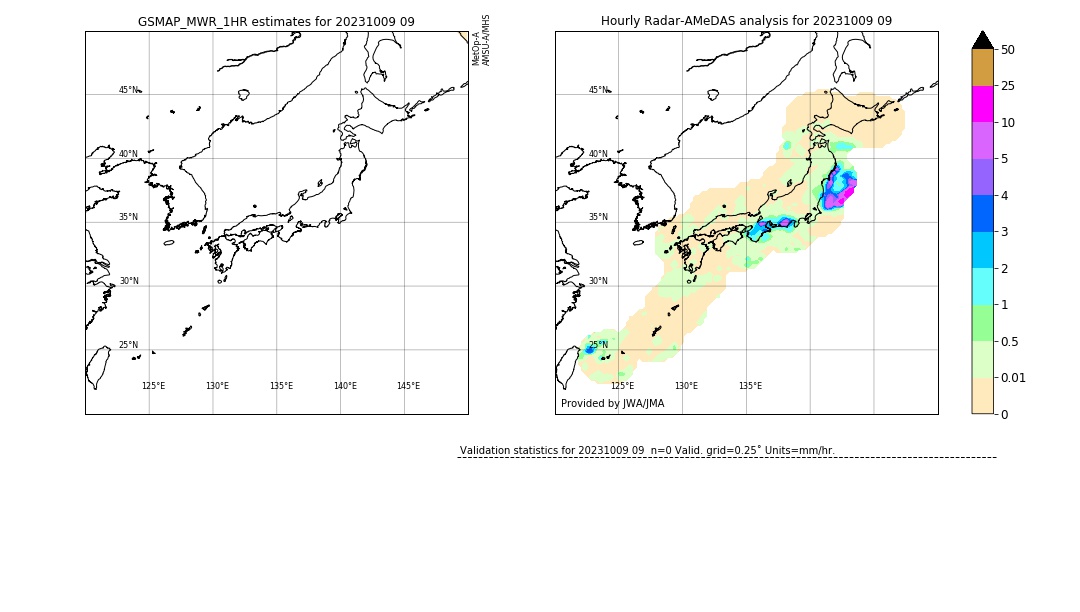 GSMaP MWR validation image. 2023/10/09 09