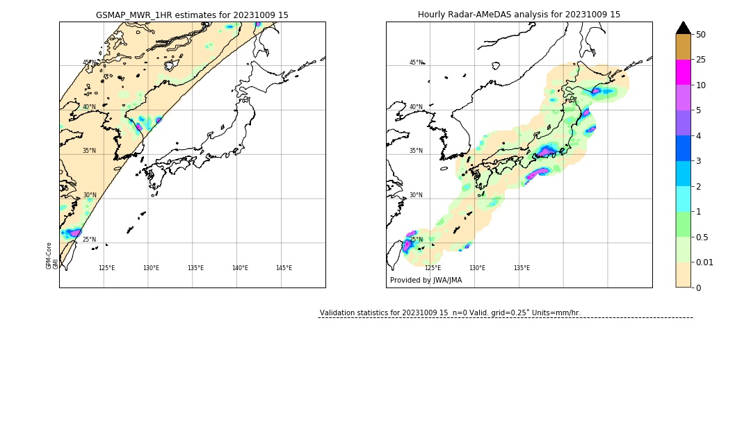 GSMaP MWR validation image. 2023/10/09 15