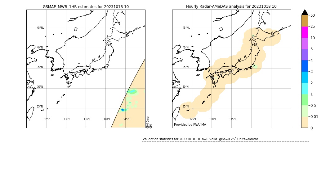 GSMaP MWR validation image. 2023/10/18 10