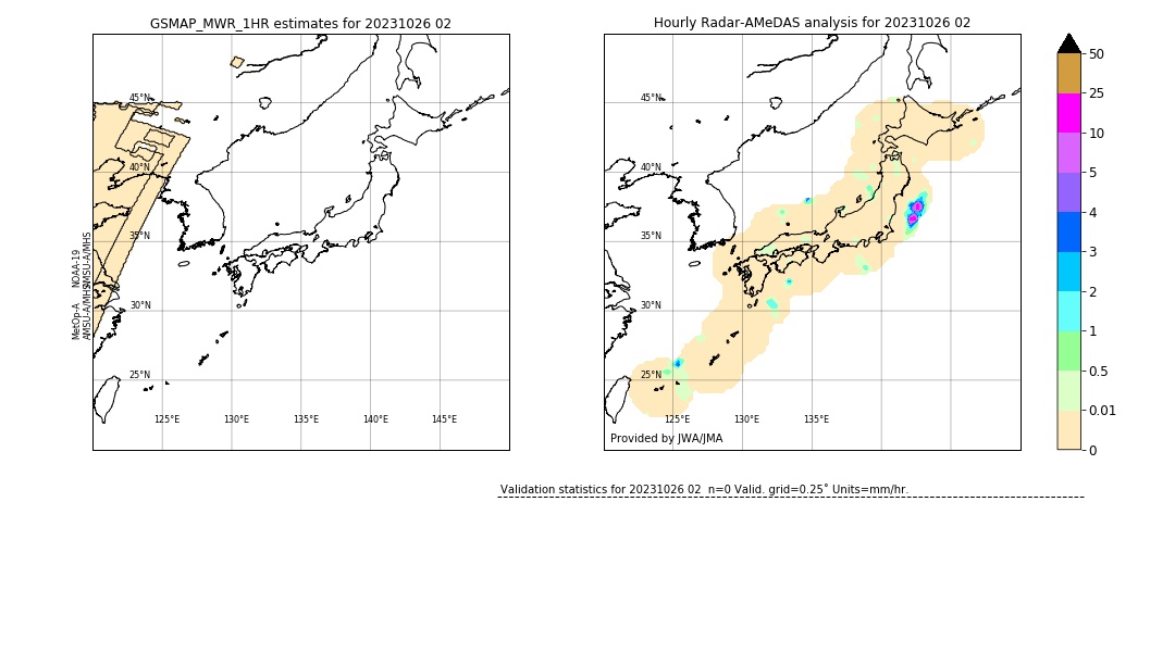 GSMaP MWR validation image. 2023/10/26 02