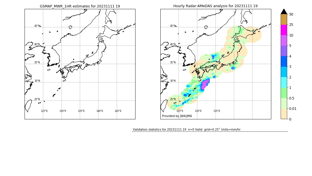 GSMaP MWR validation image. 2023/11/11 19