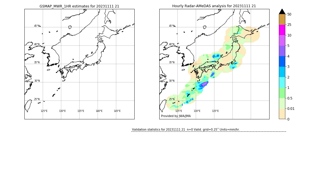 GSMaP MWR validation image. 2023/11/11 21