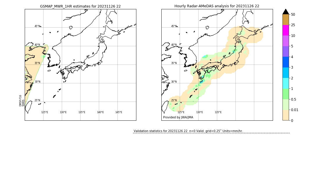 GSMaP MWR validation image. 2023/11/26 22