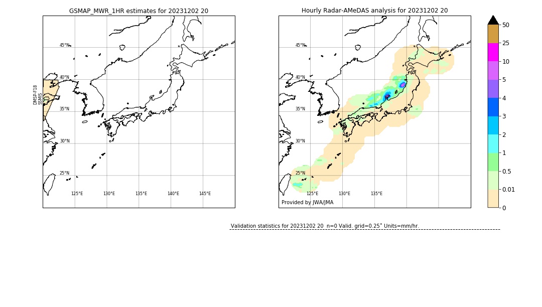 GSMaP MWR validation image. 2023/12/02 20