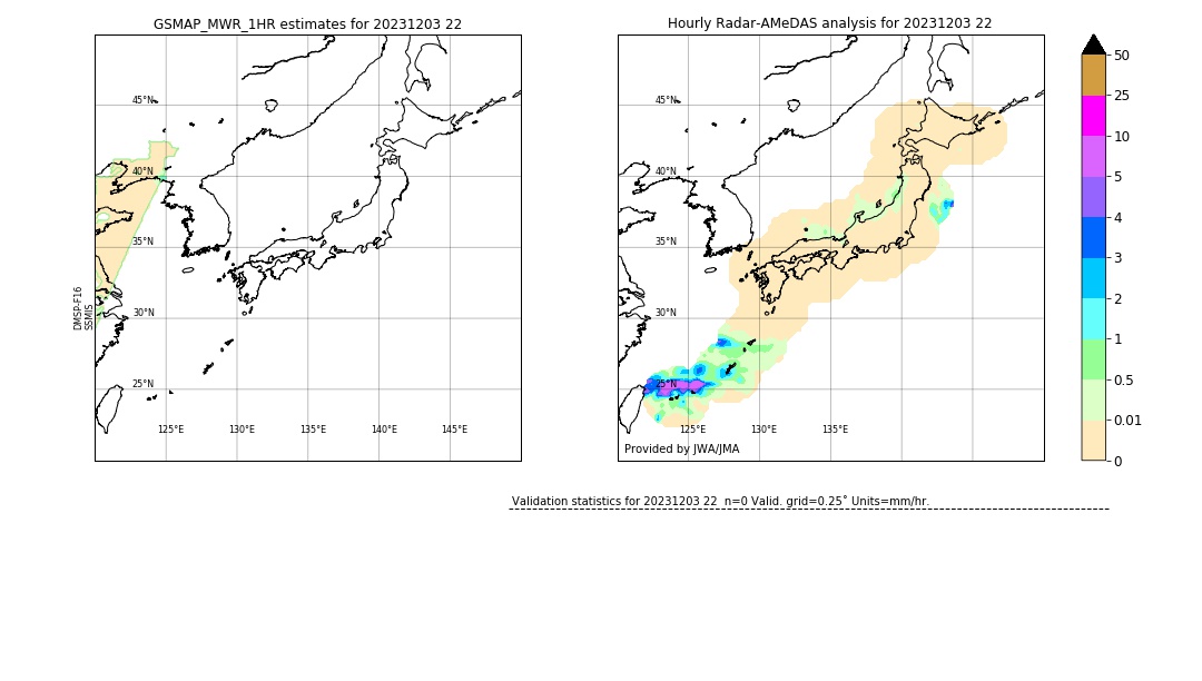 GSMaP MWR validation image. 2023/12/03 22