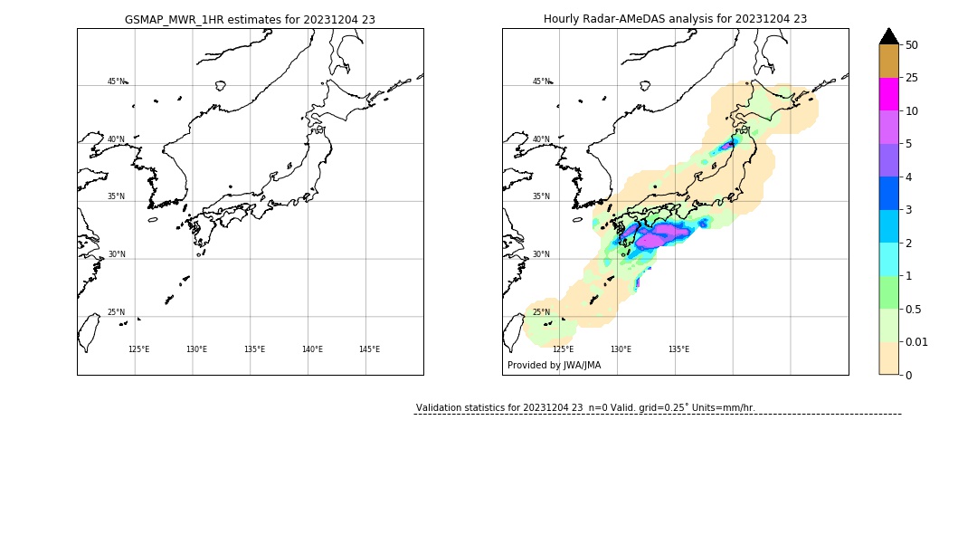 GSMaP MWR validation image. 2023/12/04 23