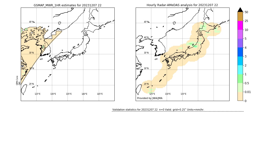 GSMaP MWR validation image. 2023/12/07 22