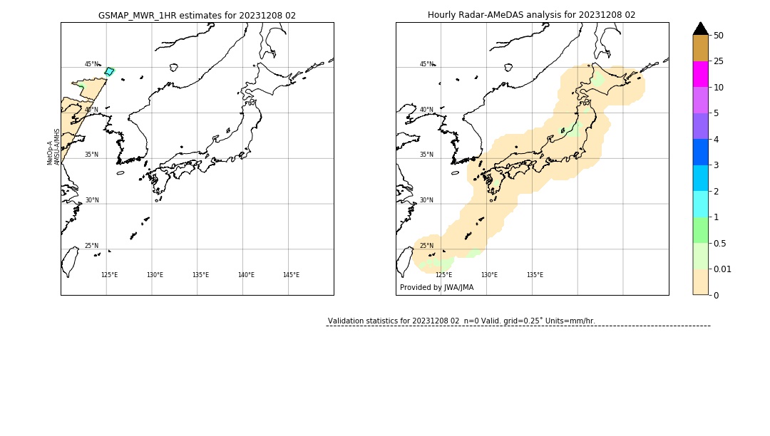 GSMaP MWR validation image. 2023/12/08 02