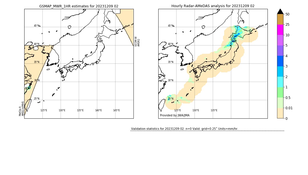 GSMaP MWR validation image. 2023/12/09 02