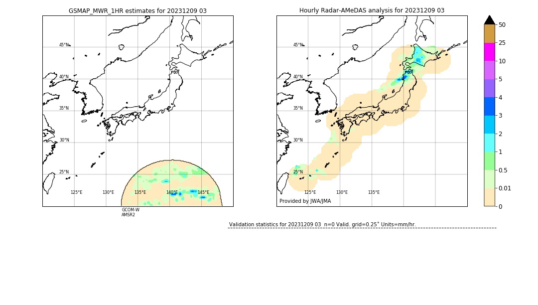 GSMaP MWR validation image. 2023/12/09 03