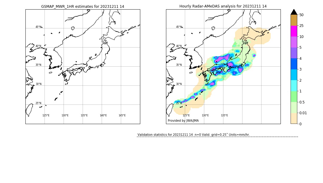 GSMaP MWR validation image. 2023/12/11 14