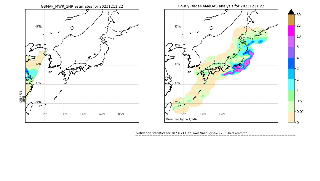 GSMaP MWR validation image. 2023/12/11 22