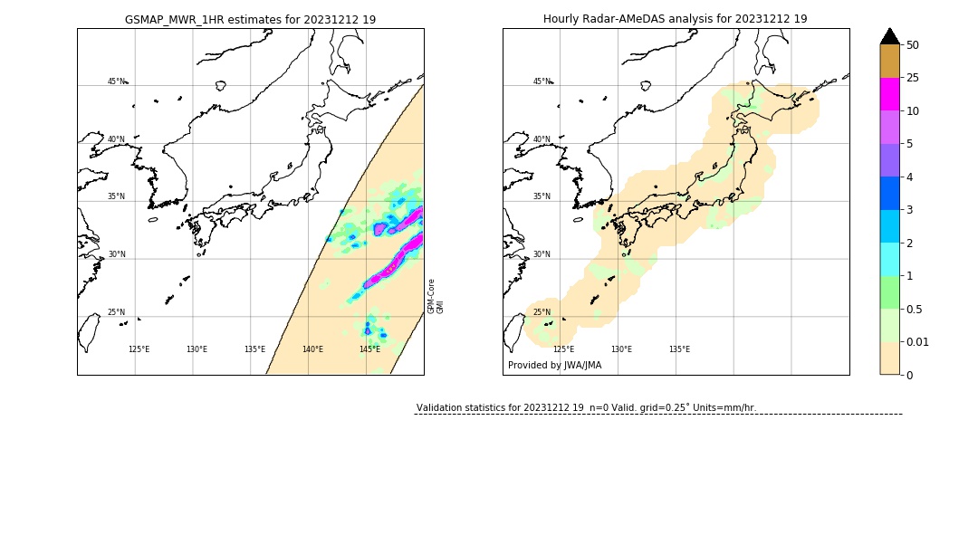 GSMaP MWR validation image. 2023/12/12 19