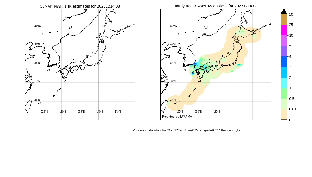 GSMaP MWR validation image. 2023/12/14 08