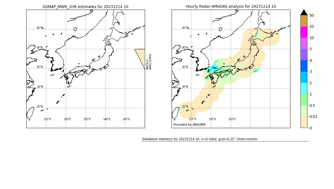 GSMaP MWR validation image. 2023/12/14 10