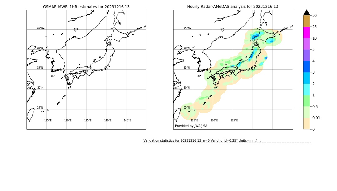 GSMaP MWR validation image. 2023/12/16 13