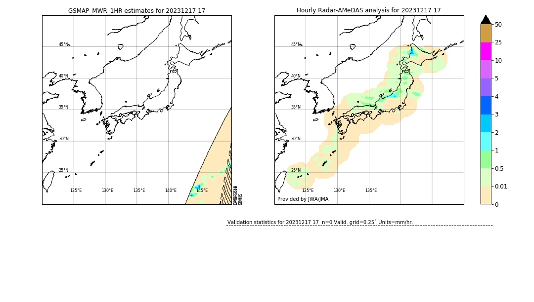 GSMaP MWR validation image. 2023/12/17 17