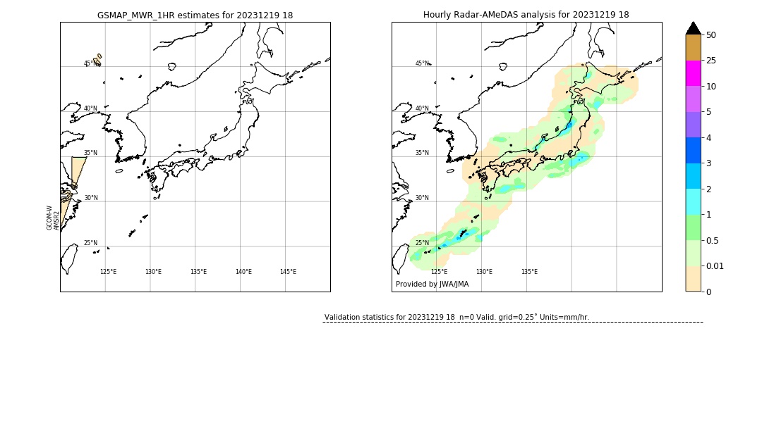 GSMaP MWR validation image. 2023/12/19 18